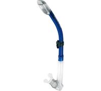CRESSI Dry Snorkel - Unisex Premium Dry Snorkel for Diving/Apnea/Snorkeling, Clear/Cobalt, One Size