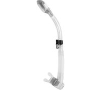 Cressi Dry Snorkel Unisex Premium Dry Snorkel for DivingApneaSnorkeling ClearSilver One Size