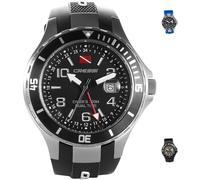 Cressi Dual Time Travel Dive Watch with Mineral Glass