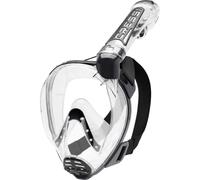 Cressi Duke Full Face Snorkel Dry Mask - Available in Standard Version or with Action Cam Holder, Adult Unisex,Clear/Black,M/L