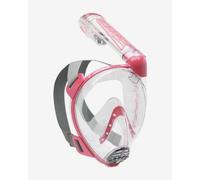 Cressi Duke Full Face Snorkel Dry Mask - Available in Standard Version or with Action Cam Holder, Adult Unisex,Clear/Pink,S/M