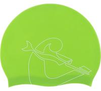 Cressi Eddie Swim Cap - Unisex Swimming Cap, Lime/White, One Size