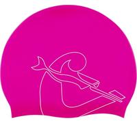 Cressi Eddie Swim Cap - Unisex Swimming Cap, Pink/White, One Size