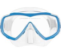 Cressi Estrella Jr Txle Strap Mask - Unique Tempered Glass Diving Mask of Great Reliability and Tradition, Clear/Blue, Youth Unisex