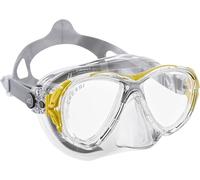 Cressi Eyes Evolution Scuba Diving Snorkeling Mask (Made in Italy), Clear/Yellow