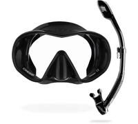 CRESSI F-Dual + Supernova Dry Snorkeling Combo Set Black/Black