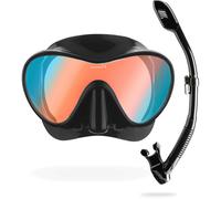 Cressi F1 Frameless Diving Mask - Anti-Fog Tempered Glass Snorkel