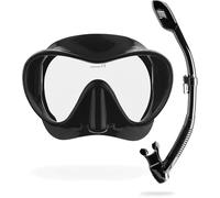 Cressi F1 Frameless Snorkel Mask for Adults, Diving Mask, 100% Silicone | Scuba Mask, Snorkel Set Adults, Frameless Build, Single-Lens View, Tempered Glass Lens, Snorkeling Mask Adult