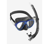 Cressi Fiji & Gamma - Combo Set Mask & Snorkel Unisex Adult, Black/Blue