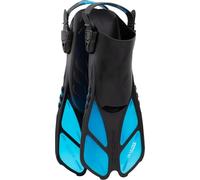 CRESSI Fins Bonete Translucent Azure S/M - Adult Short Adjustable Swim Fins with Ultra Resistant Buckles, Very Light, deal for Traveling, Translucent Azure, S/M