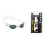 Cressi Flash Adult Swim Goggles with Unisex Anti Fog for Diving Masks/Swim Goggles, Transparent, 30 ml