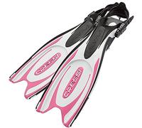 CRESSI Frog Plus Fins White/Pink XS/S (35/38 EU) - Diving Fins with Adjustable Strap, White/Pink, XS/S (35/38 EU), Woman