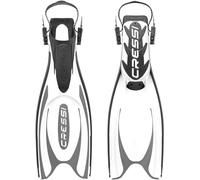 Cressi Frog Plus Open Heel Scuba Dive Fins (Made in Italy), Black/white, S/M-6.5/7.5