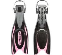 Cressi Frog Plus Open Heel Scuba Dive Fins (Made in Italy), Blue/Pink, XS/S-4.5/5.5
