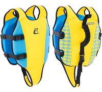 CRESSI Froggy Neoprene Kids Swim Vest - Equipped with Double Handles - Excellent Aid for Floating and Balance in the Water - Yellow/Azure M: 3/6 Years