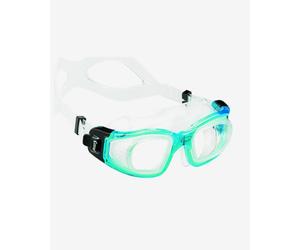 Cressi Galileo Glass Swimming Goggles Light Blue White with Clear Lenses