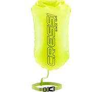 Cressi Glide Swim Buoy - Fluo, 28L - High-Visibility Signalling for Open Water Swimming - Internal Dry Storage for Swim Snorkel Accessories - Adjustable Waist Strap for Stability