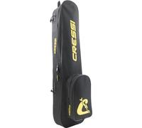 Cressi Helios Fins Backpack - Backpack for Freediving, Spearfishing and Snorkelling, a Practical, Durable and Organised Solution for Transporting Equipment, Black/Yellow, 60 L