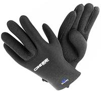 Cressi High Stretch Gloves -Unisex 5-Finger Diving Gloves made of Soft, Single-lined, High-strength Neoprene, 3.5mm, Black/Blue Logo, S