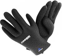 Cressi High Stretch Gloves -Unisex 5-Finger Diving Gloves made of Soft, Single-lined, High-strength Neoprene, 5mm, Black/Blue Logo, XL