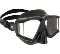 CRESSI Horizon Mask Black/Black - Unisex Mask for Diving and Snorkeling Equipped with 4 Separate Tempered Glass Lenses for Uninterrupted Panoramic Vision, Black/Black