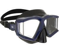 CRESSI Horizon Mask Black/Blue - Unisex Mask for Diving and Snorkeling Equipped with 4 Separate Tempered Glass Lenses for Uninterrupted Panoramic Vision, Black/Blue