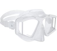CRESSI Horizon Mask Clear/White- Unisex Mask for Diving and Snorkeling Equipped with 4 Separate Tempered Glass Lenses for Uninterrupted Panoramic Vision, Clear/White
