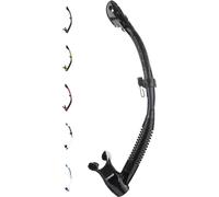 Cressi Itaca Ultra Dry Snorkel - Snorkel Dry for Free Diving and Snorkeling, Black/Black, One Size, Unisex Adult