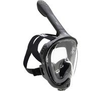 CRESSI Java Full Face Mask Black/Black S/M-Unisex Full Face Snorkel Mask, Ultra Clear Anti Fog Lens, 100% Silicone, Snorkel Dry with Safety Valves, Black/Black, S/M