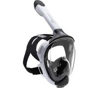 CRESSI Java Full Face Mask White/Black L/XL-Unisex Full Face Snorkel Mask, Ultra Clear Anti Fog Lens, 100% Silicone, Snorkel Dry with Safety Valves,