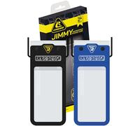 Cressi Jimmy Phone Case Bundle Black + Azure - 2 Soft Waterproof Mobile Phone Cases, 1 Black + 1 Blue, 7'', Adult Unisex