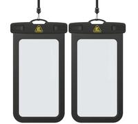 CRESSI Johnny Phone Case Black - Waterproof Hard Case for Mobile Phone, Black, 7'', Adult Unisex (Pack of 2)