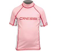 Cressi Junior Lycra Skin Short Sleeve Rash Guard UV Sun Protection (UPF) 50+, Pink, 4 (age 10/11)