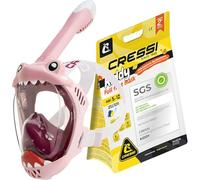 CRESSI Kiddy Kids Full Face Mask Pink/Purple/White - Full Face Mask Designed Specifically for Children, Anti Fog, Exhalation Valve and Dry Snorkel