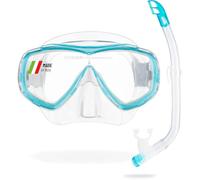 Cressi Kids' C Estrella VIP Jr Clear/Lime Junior Snorkeling/Diving Combo Set
