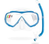 Cressi Kids' C Estrella VIP Jr Clear/Lime Junior Snorkeling/Diving Combo Set