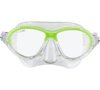 Cressi Kids Moon Snorkeling Mask, Clear/Lime, 5-10 Years