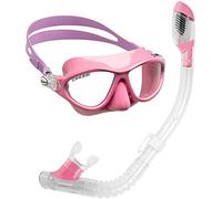 Cressi Kids' Moon Snorkeling Mask, Pink/Lilac with 100 Percent Dry Snorkel, Clear/Pink