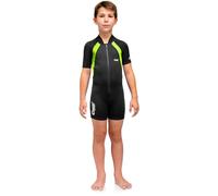 Cressi Kids Swimsuit Short Sleeve Black/Lime L