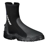 Cressi Unisex Korsor Diving booties in 6mm Neoprene with Rigid Sole, Black, L-8 8.5 UK