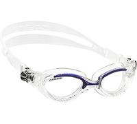 Cressi Lady Flash Goggles - Separate Eyepiece Swimming Goggles with Fogproof, Scratchproof, Anti-UV Lenses, Clear/Frame Clear Blue - Clear Lens, One Size