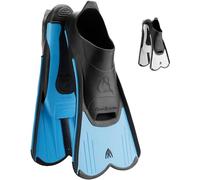 Cressi Light Fins - Short Swimming Fins for Swimming, Snorkelling, Muscle Conditioning - Unisex Lightweight Travel Flippers - Blue - 41/42 (7/8)