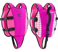CRESSI Little Turtle Neoprene Kids Swim Vest - Equipped with Double Handles - Excellent Aid for Floating and Balance in the Water - Lillac/Pink S: 2/3 Years