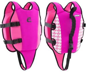CRESSI Little Turtle Neoprene Kids Swim Vest - Equipped with Double Handles - Excellent Aid for Floating and Balance in the Water - Lillac/Pink M: 3/6 Years