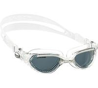 Cressi Man Flash Goggles - Separate Eyepiece Swimming Goggles with Fogproof, Scratchproof, Anti-UV Lenses, Clear/Frame Clear White - Tinted Lens , One Size