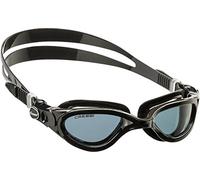 Flash - Adult Premium Swimming Goggles - 100% Anti UV, Black Grey/Smoked Lens