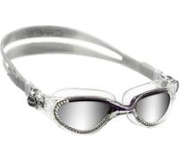 Cressi Man Flash Goggles - Separate Eyepiece Swimming Goggles with Fogproof, Scratchproof, Anti-UV Lenses, Clear/Frame Clear Blue - Mirrored Lens , One Size
