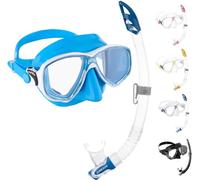 Cressi Marea Vip - Combo Set Marea Mask + Snorkel Mexico Diving and Snorkelling, Yellow/White, One Size, Unisex Adult