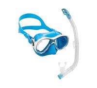 Cressi Marea Vip Jr, New Premium Colorama Snorkeling Set 7/13 Years (Made in Italy),Blue/White/Transparent