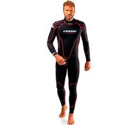 Cressi Maya Man Monopiece Wetsuit - One Piece Wetsuit for Snorkelling, Swimming and Water Sports, 2.5mm Ultra Stretch Neoprene, Black/Red, S